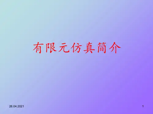 有限元分析简介 ppt课件