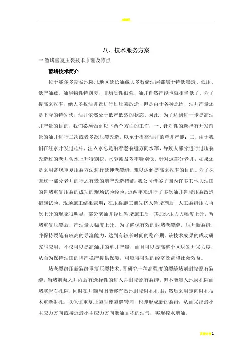 暂堵压裂技术服务方案