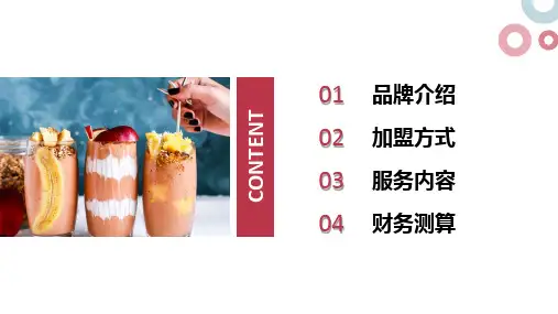 网红奶茶店加盟商业计划书课件PPT模板