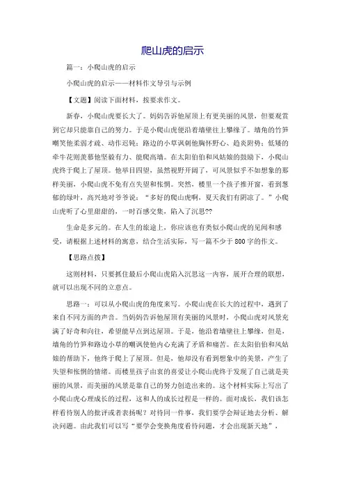 爬山虎的启示