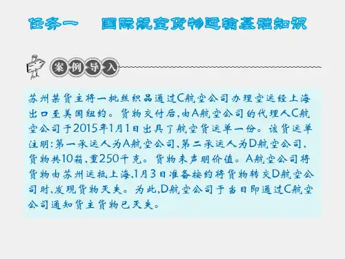 国际货代实务课件项目四