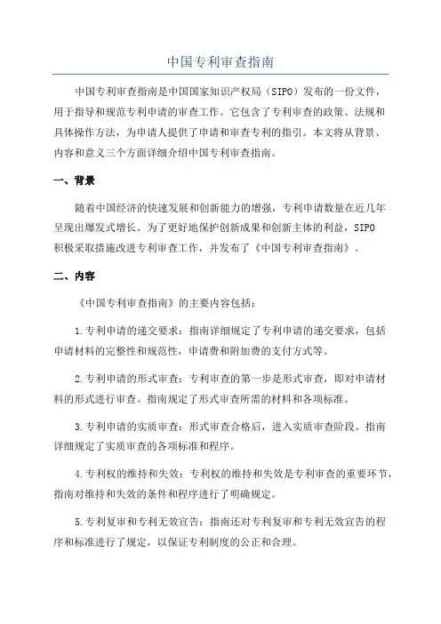 中国专利审查指南