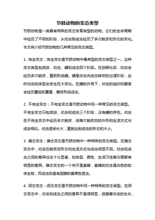 节肢动物的变态类型