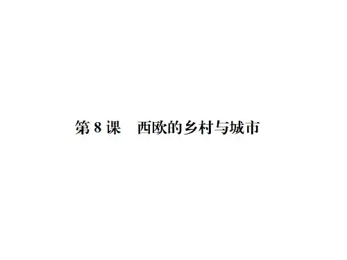 秋岳麓版九年级历史上册习题课件：第8课 西欧的乡村和城市(共19张PPT)