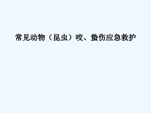 常见动物咬蛰伤应急救护