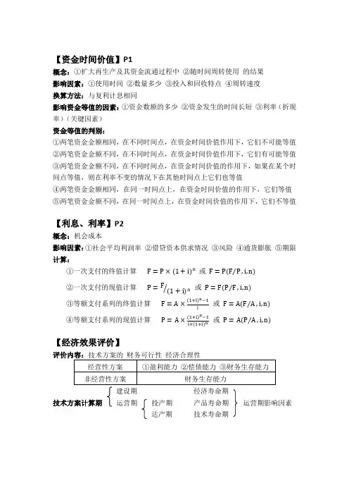 2015一级建造师经济归纳知识点