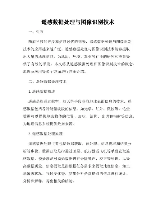 遥感数据处理与图像识别技术