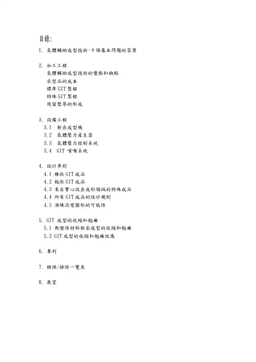 气体辅助成形技术