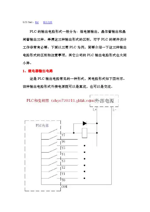 PLC输出电路形式
