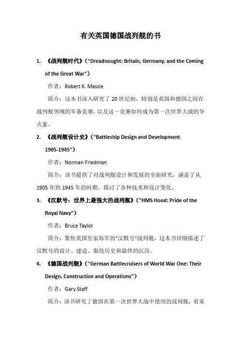 有关英国德国战列舰的书