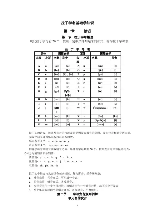 植物拉丁学名基础