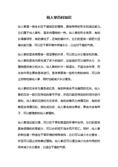 仙人掌百科知识