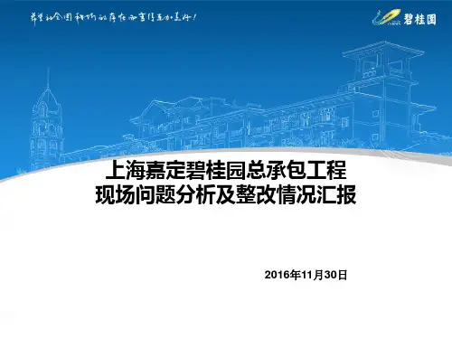 (碧桂园)现场问题分析及整改情况汇报(1)