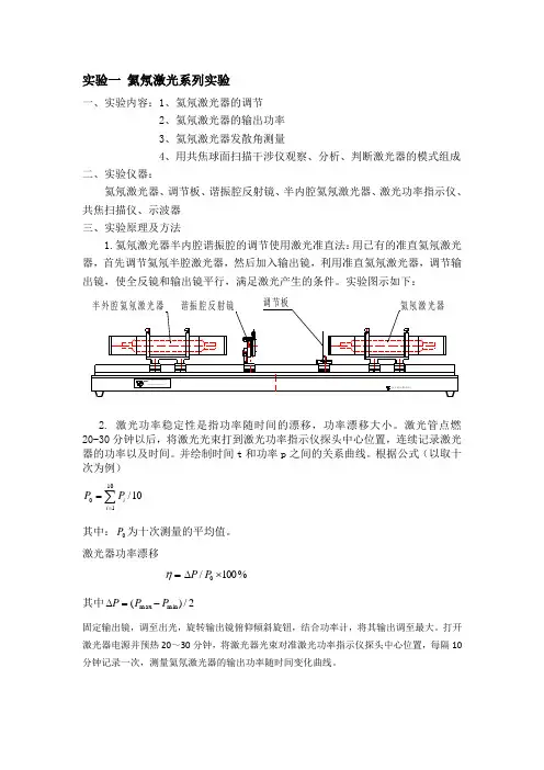 激光技术实验报告