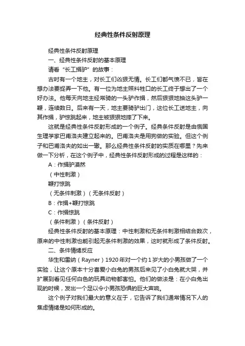 经典性条件反射原理