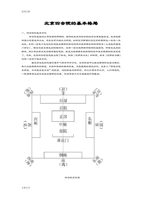 北京四合院地基本格局