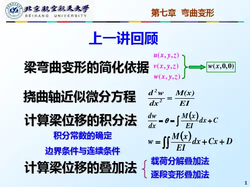 北京航空航天大学-材料力学课件ppt-14+第七章+弯曲变形