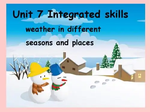 牛津译林八年级上册英语 Unit 7 Seasons Integrated skills课件