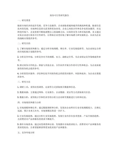 商务可行性研究报告