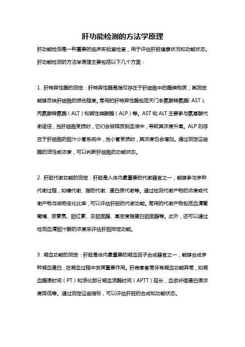 肝功能检测的方法学原理
