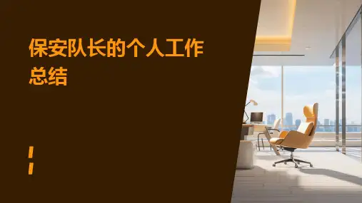 保安队长的个人工作总结PPT