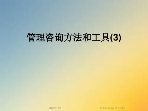 管理咨询方法和工具(3)