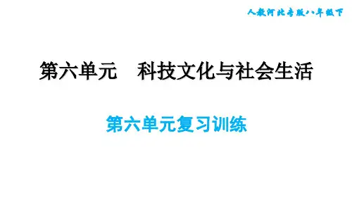 人教版八年级下册历史 第6单元 第六单元复习训练 习题课件
