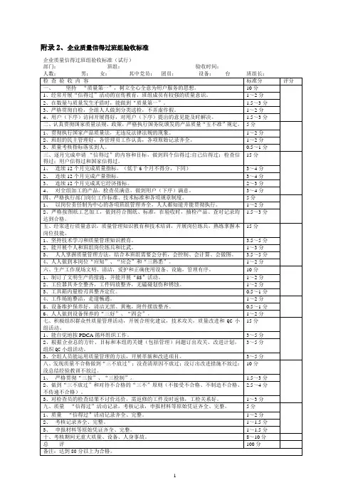 6-质量信得过班组评审标准
