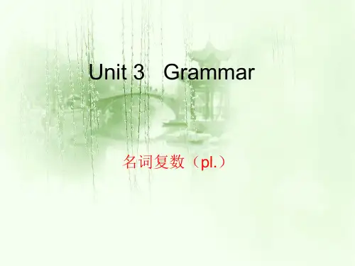 职高英语基础模块上册unit3grammar 名词复数