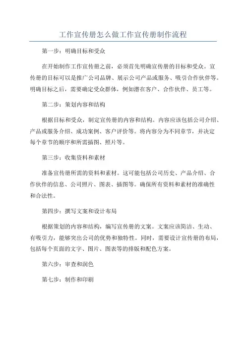 工作宣传册怎么做工作宣传册制作流程