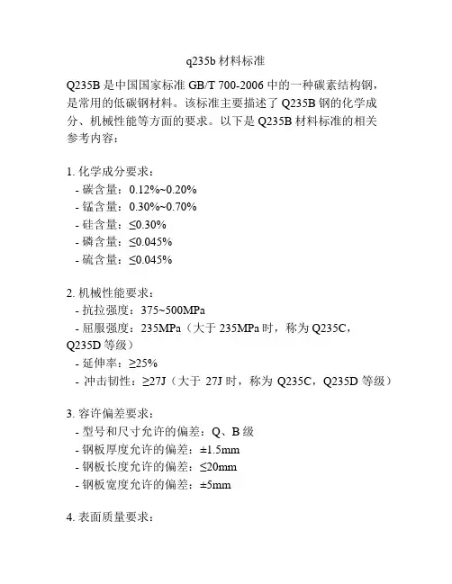 q235b材料标准