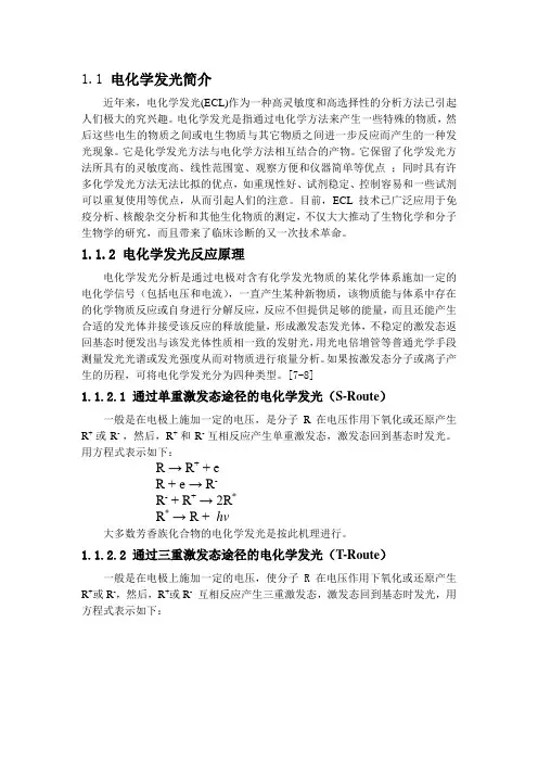 电化学发光简介
