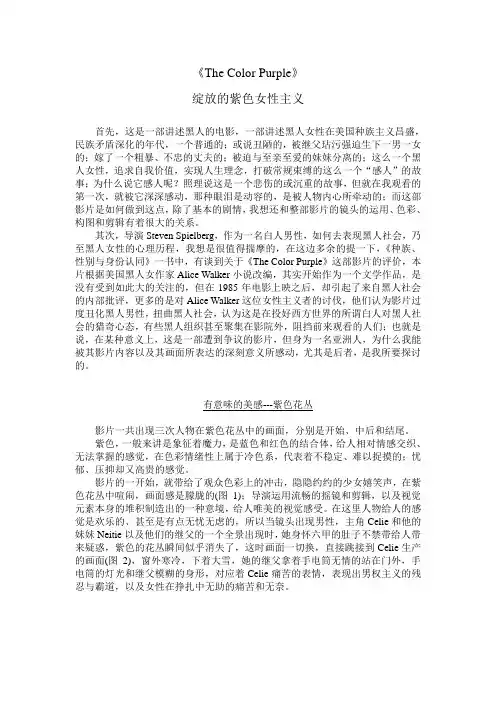 The Color Purple《紫色》—影片视听语言浅析