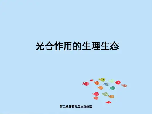 第二章作物光合生理生态