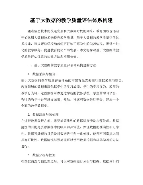 基于大数据的教学质量评估体系构建