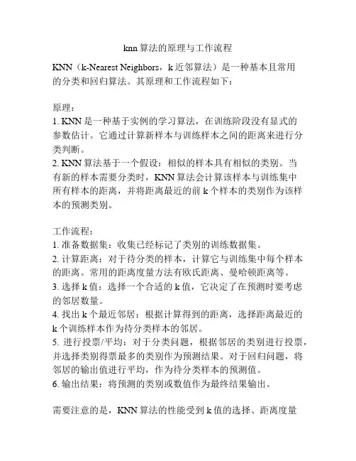 knn算法的原理与工作流程