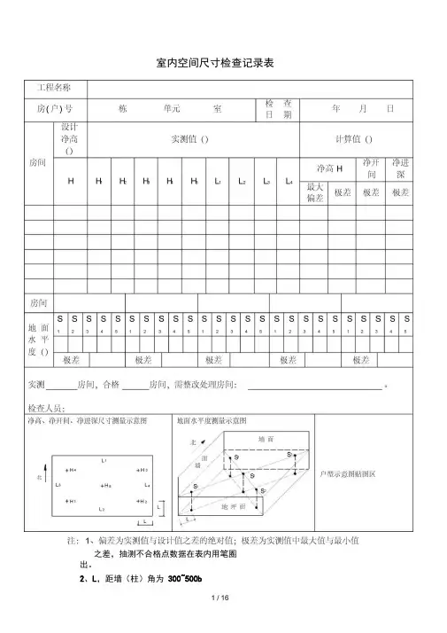 装修检查表格