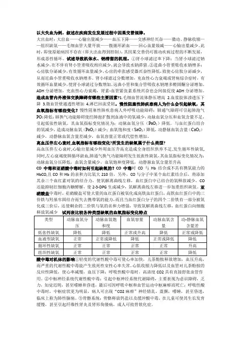 重庆医科大学病理生理学期末资料 问答题