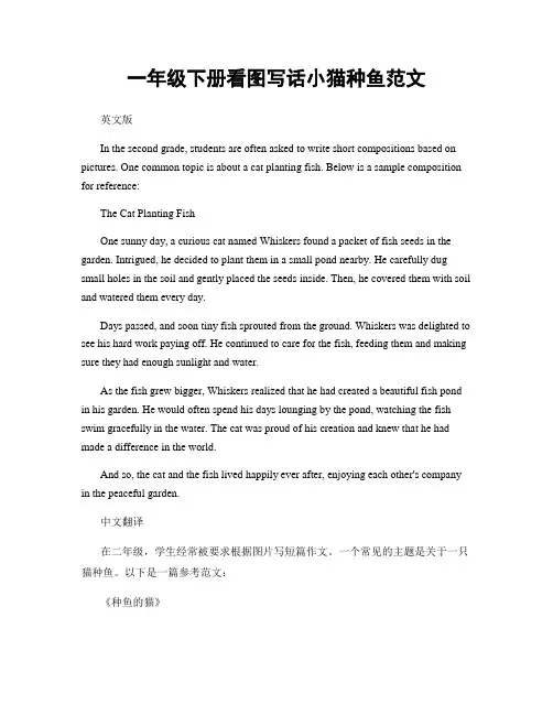一年级下册看图写话小猫种鱼范文
