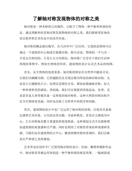 了解轴对称发现物体的对称之美