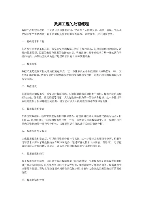 数据工程的处理流程