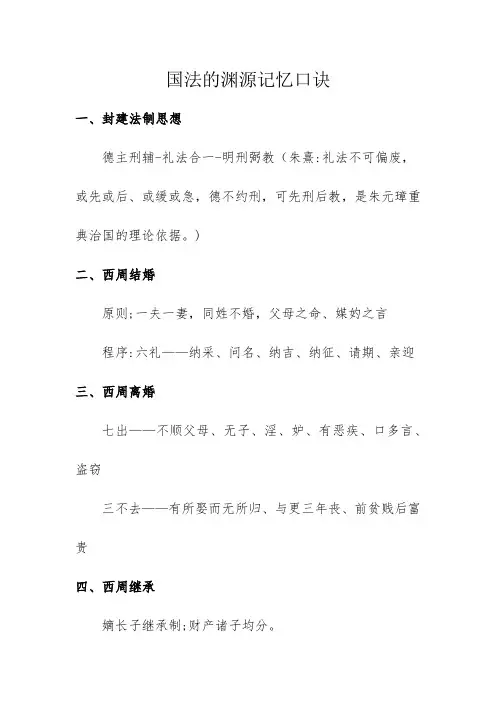 国法的渊源记忆口诀