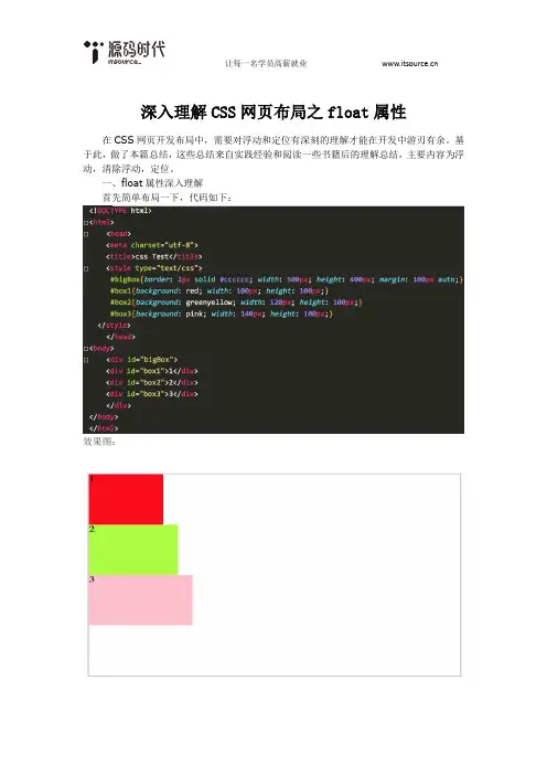 深入理解CSS网页布局之float属性
