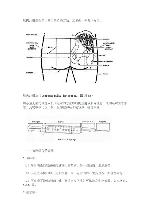 肌肉注射是医学上常用的给药方法