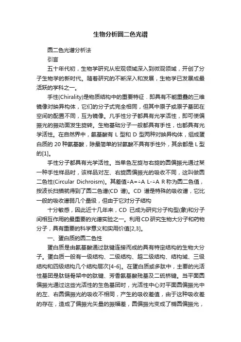 生物分析圆二色光谱