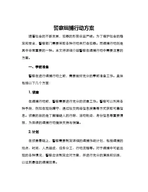 警察缉捕行动方案