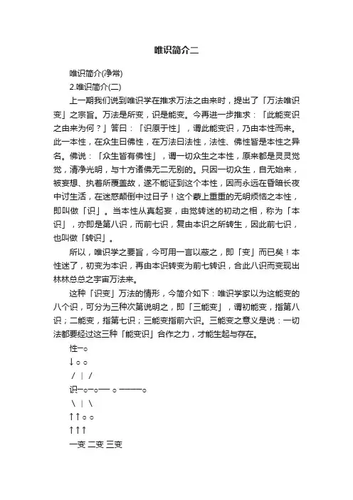 唯识简介二
