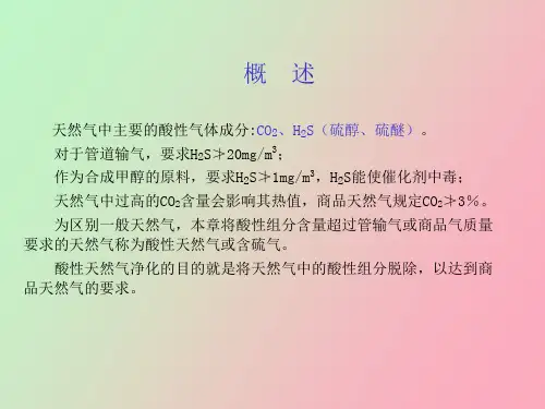 酸性天然气净化