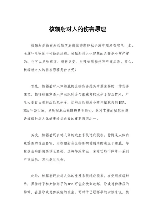 核辐射对人的伤害原理