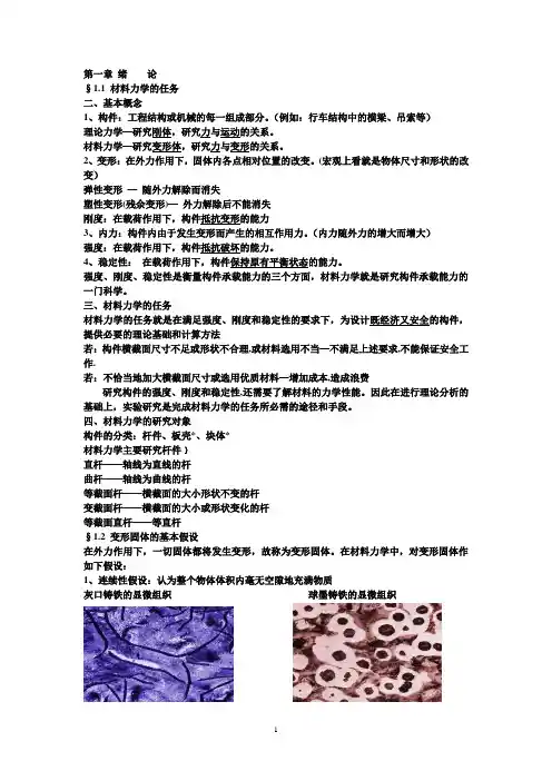材料力学复习要点
